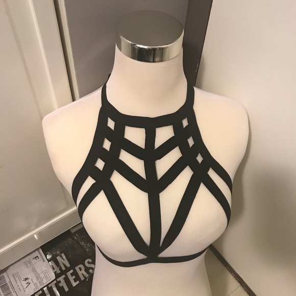 LAST! NWT Black Caged Bralette harness ⭐️5stars⭐️ - Picture 5 of 6